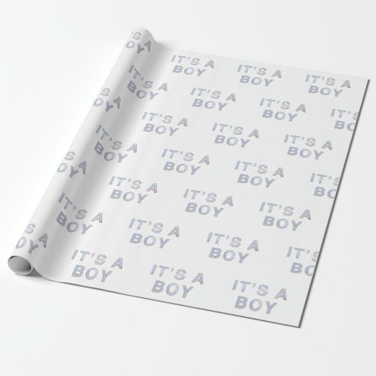 Het is een Blue Baby-overlooppapier voor jongen Cadeaupapier (Uitgerold)