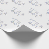 Het is een Blue Baby-overlooppapier voor jongen Cadeaupapier (Hoek)