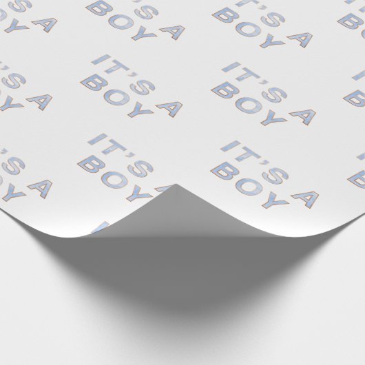 Het is een Blue Baby-overlooppapier voor jongen Cadeaupapier (Hoek)