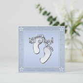 Het is een Blue Baby shower van een paddenstoel Kaart (Staand voorkant)