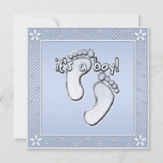 Het is een Blue Baby shower van een paddenstoel Kaart (Voorkant)