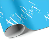 Het is een Blue Baby shower Wrapping Paper van het Cadeaupapier (Rol Hoek)