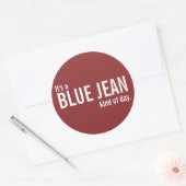 Het is een Blue Jean soort dag rode Casual Sticker (Envelop)