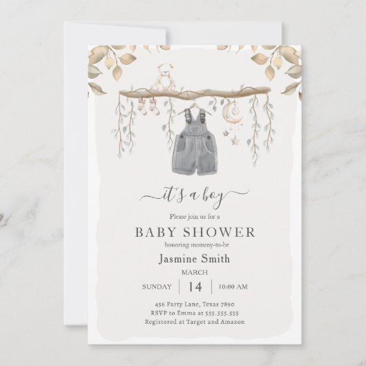 Het is een Boheemse Boheemse Kweek Baby shower Kaart (Voorkant)