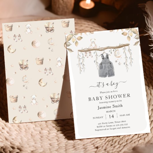 Het is een Boheemse Boheemse Kweek Baby shower Kaart