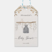 Het is een Boho kleding Baby shower dank je Cadeaulabel (Achterkant)
