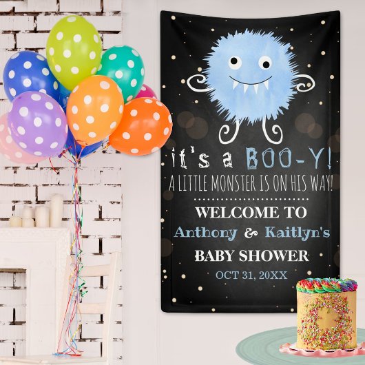 Het is een Boo-y! Little Monster Halloween Baby sh Spandoek