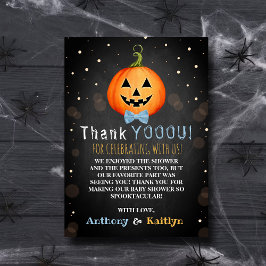 Het is een Boo-y! Little Pumpkin Halloween Baby sh Bedankkaart