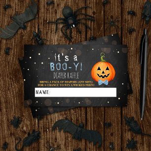 Het is een Boo-y! Little Pumpkin Halloween Baby sh Informatiekaartje