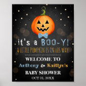 Het is een Boo-y! Little Pumpkin Halloween Baby sh Poster (Voorkant)