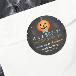 Het is een Boo-y! Little Pumpkin Halloween Baby sh Ronde Sticker