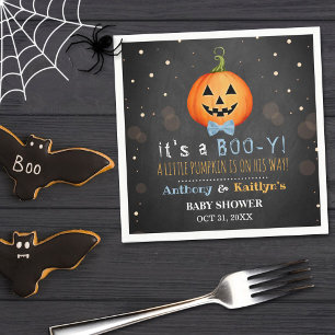 Het is een Boo-y! Little Pumpkin Halloween Baby sh Servet