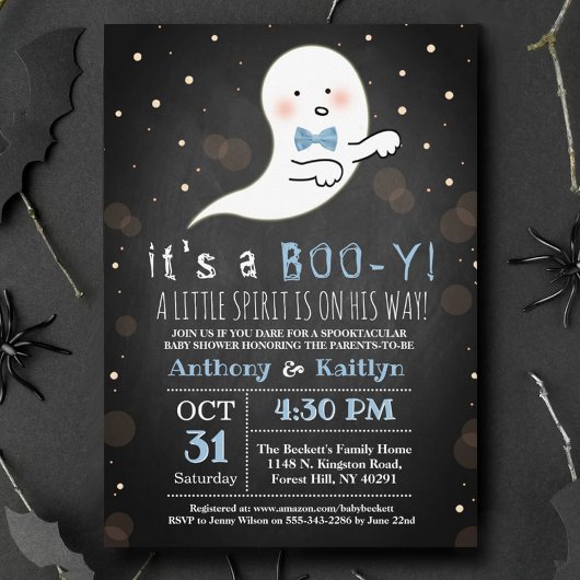 Het is een Boo-y! Little Spirit Halloween Baby sho Kaart