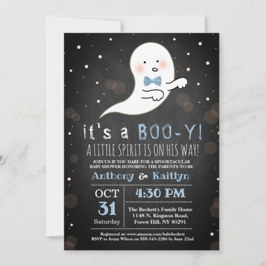 Het is een Boo-y! Little Spirit Halloween Baby sho Kaart (Voorkant)