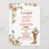 Het is een Boots Cowgirl Baby shower Invitation Bedankkaart (Voorkant / Achterkant)