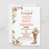 Het is een Boots Cowgirl Baby shower Invitation Bedankkaart (Voorkant)