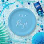 Het is een Bord van een  van een babyblauw Baby sh<br><div class="desc">Het is een Bord van een  van een babyblauw Baby shower</div>