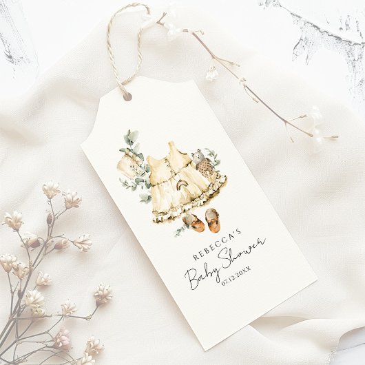 Het is een botanisch Baby shower Cadeaulabel