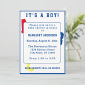 Het is een Boy ABC thema uitnodiging (Staand voorkant)