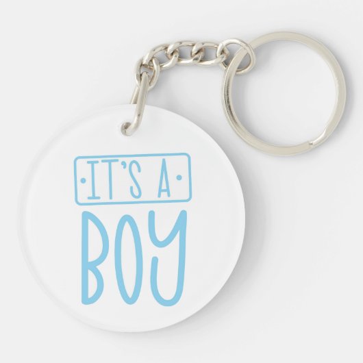 Het is een Boy Acrylic Sleutelhanger (Achterkant)