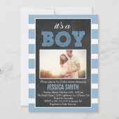 Het is een Boy Afbeelding Baby shower Invitation Kaart (Voorkant)