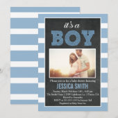Het is een Boy Afbeelding Baby shower Invitation Kaart (Voorkant / Achterkant)