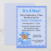 Het is een Boy African American Baby shower Kaart (Voorkant / Achterkant)