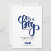 Het is een 'boy Announcement'-kaart Aankondiging (Voorkant)