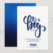 Het is een 'boy Announcement'-kaart Aankondiging (Voorkant / Achterkant)