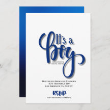 Het is een 'boy Announcement'-kaart