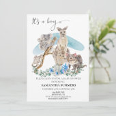 Het is een Boy Australian Animal Baby shower Blue Kaart (Staand voorkant)