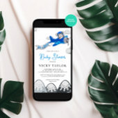 Het is een Boy Aviator Beer Baby shower Kaart