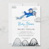 Het is een Boy Aviator Beer Baby shower Kaart (Voorkant)