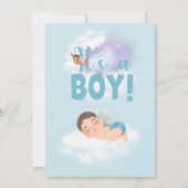 Het is een 'boy baby Announcement Card' Aankondiging (Voorkant)