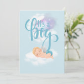 Het is een 'boy baby Announcement Card' Aankondiging (Staand voorkant)