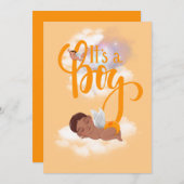 Het is een 'boy baby Announcement Card' Aankondiging (Voorkant / Achterkant)
