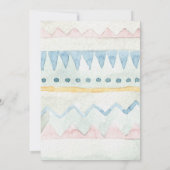 Het is een Boy, Baby Boy Blue Waterverf Baby showe Kaart (Achterkant)