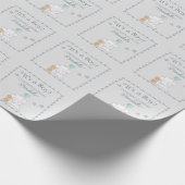 Het is een Boy Baby Elephant en Balloon Waterverf Cadeaupapier (Hoek)