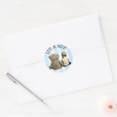 Het is een Boy, Baby en Teddy Bear Sticker (Envelop)