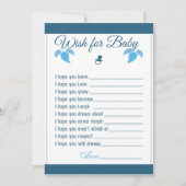 Het is een Boy Baby shower Advies Kaart (Voorkant)