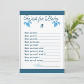 Het is een Boy Baby shower Advies Kaart (Staand voorkant)