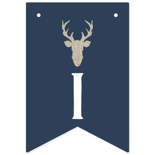 Het is een Boy Baby shower Banner, Deer Vlaggetjes (Tweede vlag)