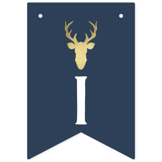 Het is een Boy Baby shower Banner, Deer Vlaggetjes (Tweede vlag)