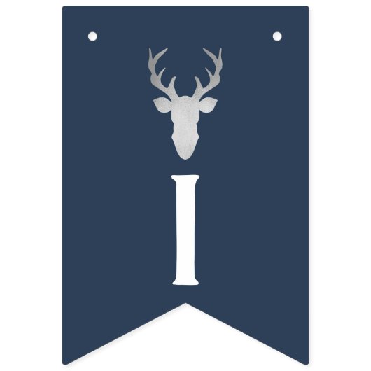 Het is een Boy Baby shower Banner, Deer Vlaggetjes (Tweede vlag)