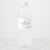 Het is een Boy Baby shower Blue Pumpkin Waterfles Etiket (Voorkant)