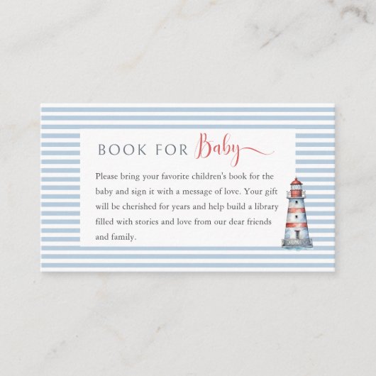 Het is een Boy Baby shower Books voor Baby Informatiekaartje (Voorkant)