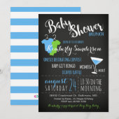 Het is een Boy Baby shower Brunch Party Invitation Kaart (Voorkant / Achterkant)
