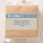 Het is een Boy, Baby shower Favor Labels (Insitu)