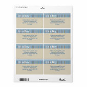 Het is een Boy, Baby shower Favor Labels (Full Sheet)