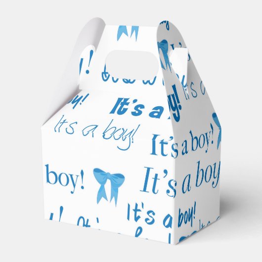 Het is een Boy Baby shower geschenkdoos Bedankdoosjes (Achterkant)